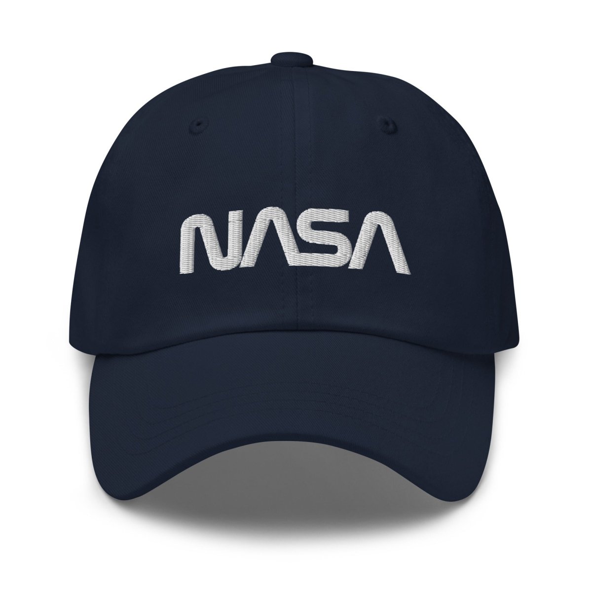 NASA Worm Logo Embroidered Cap - Navy - AI Store