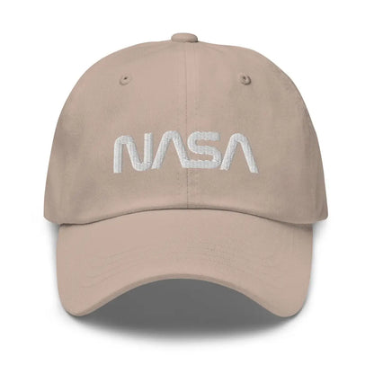 NASA Worm Logo Embroidered Cap - Stone