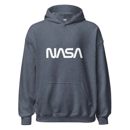 NASA Worm Logo Hoodie (unisex) - Heather Sport Dark Navy / M