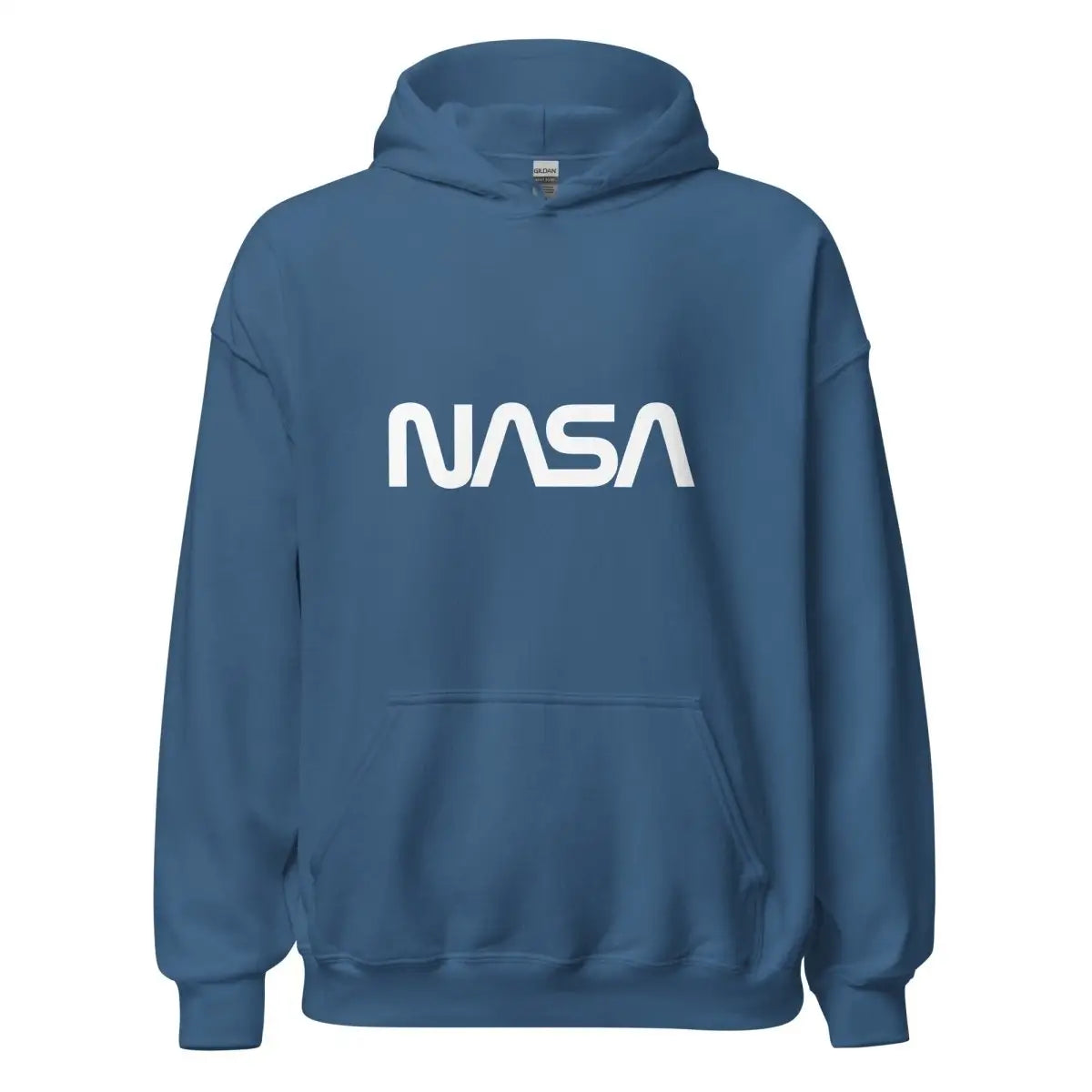 NASA Worm Logo Hoodie (unisex) - Indigo Blue / M