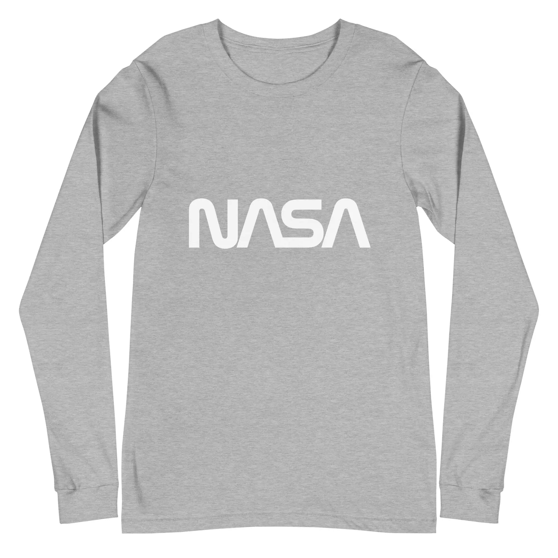 NASA Worm Logo Long Sleeve T-Shirt (unisex) - Athletic Heather / M