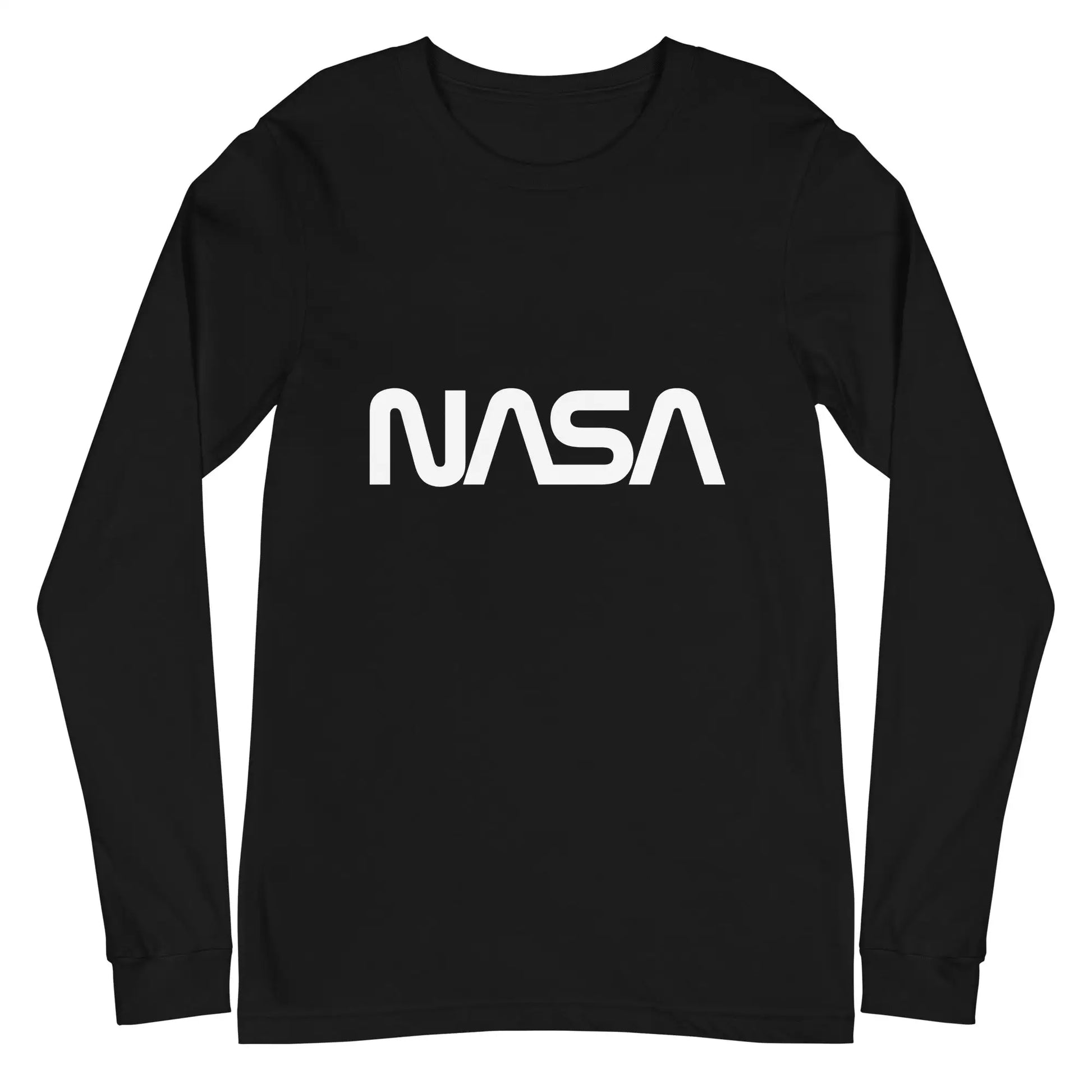 NASA Worm Logo Long Sleeve T-Shirt (unisex) - Black / M