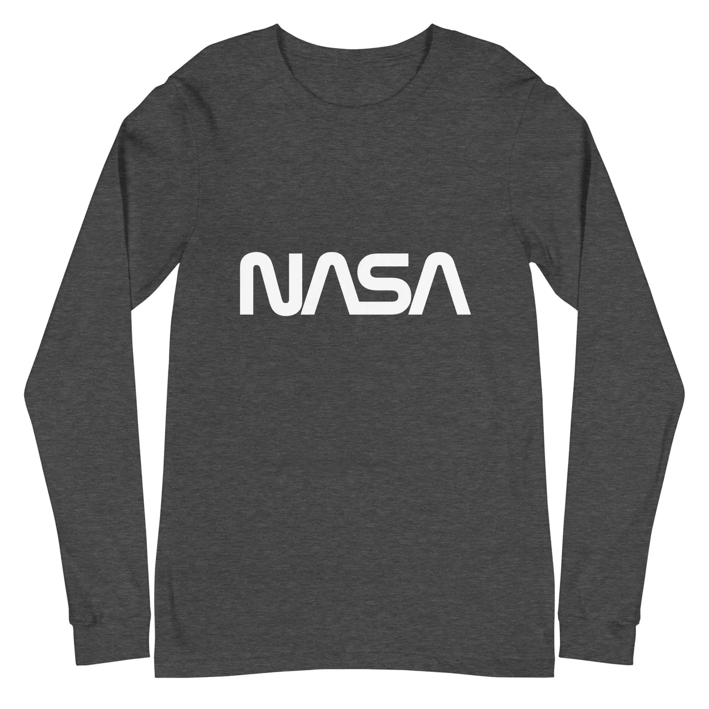 NASA Worm Logo Long Sleeve T-Shirt (unisex) - Dark Grey Heather / M