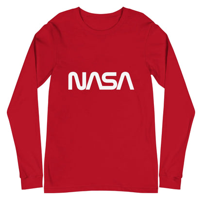 NASA Worm Logo Long Sleeve T-Shirt (unisex) - Red / M