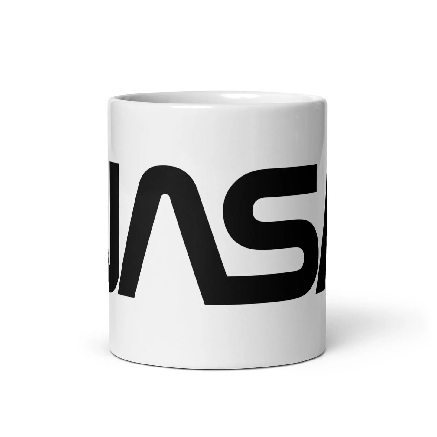 NASA Worm Logo White Glossy Mug - 11 oz