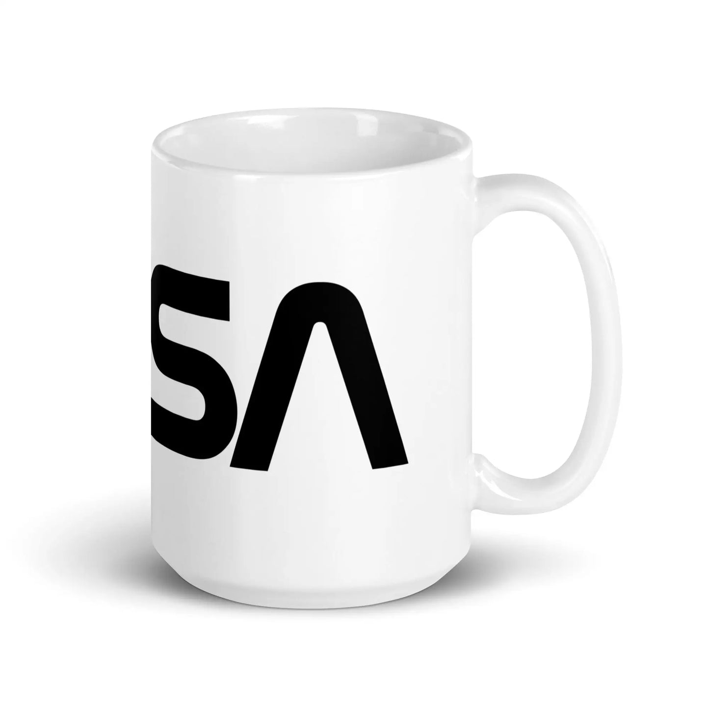 NASA Worm Logo White Glossy Mug