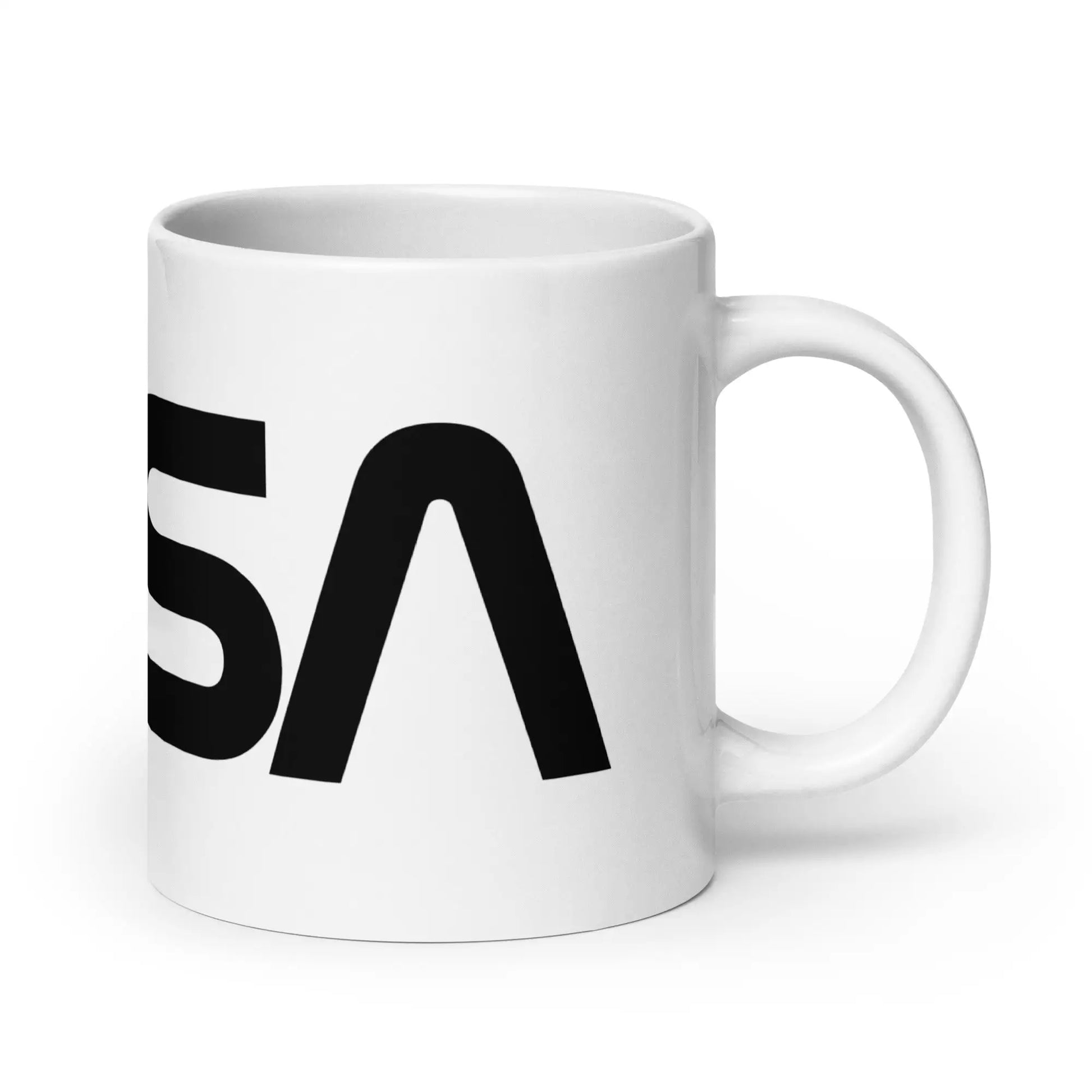 NASA Worm Logo White Glossy Mug