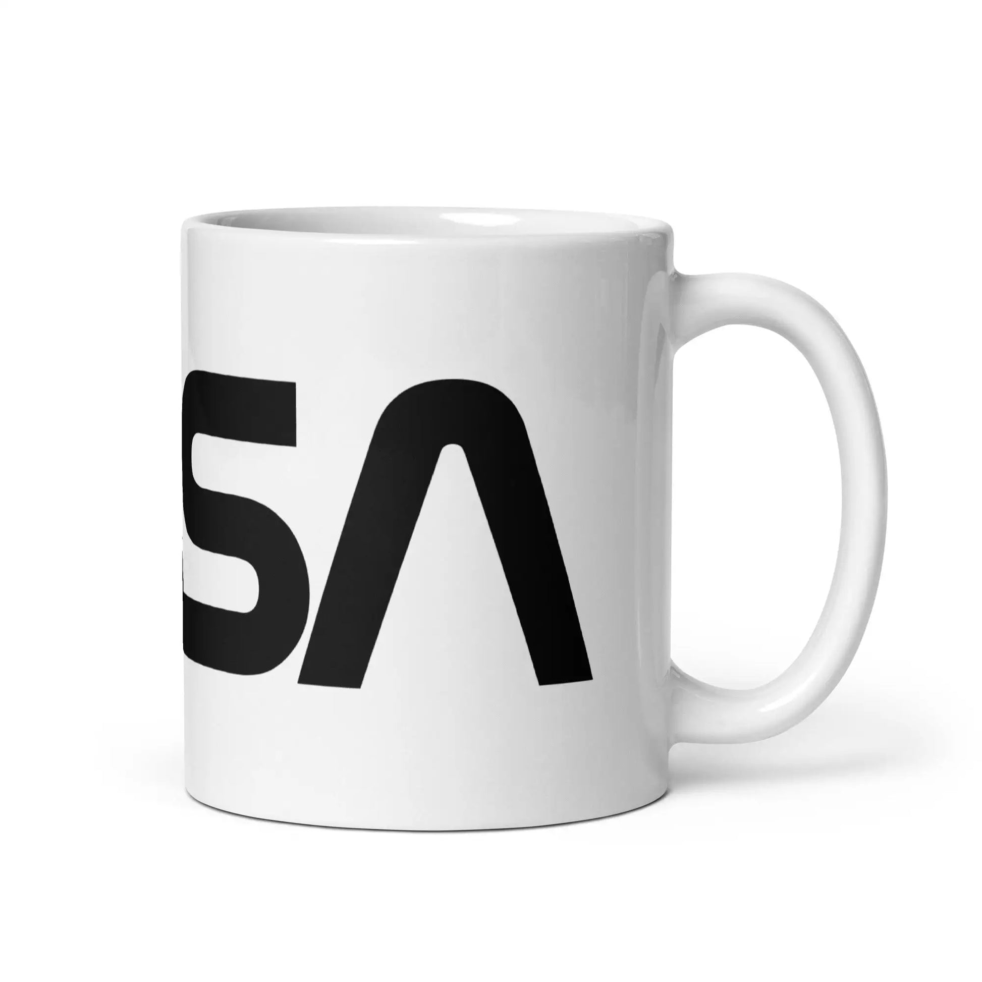 NASA Worm Logo White Glossy Mug