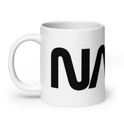 NASA Worm Logo White Glossy Mug