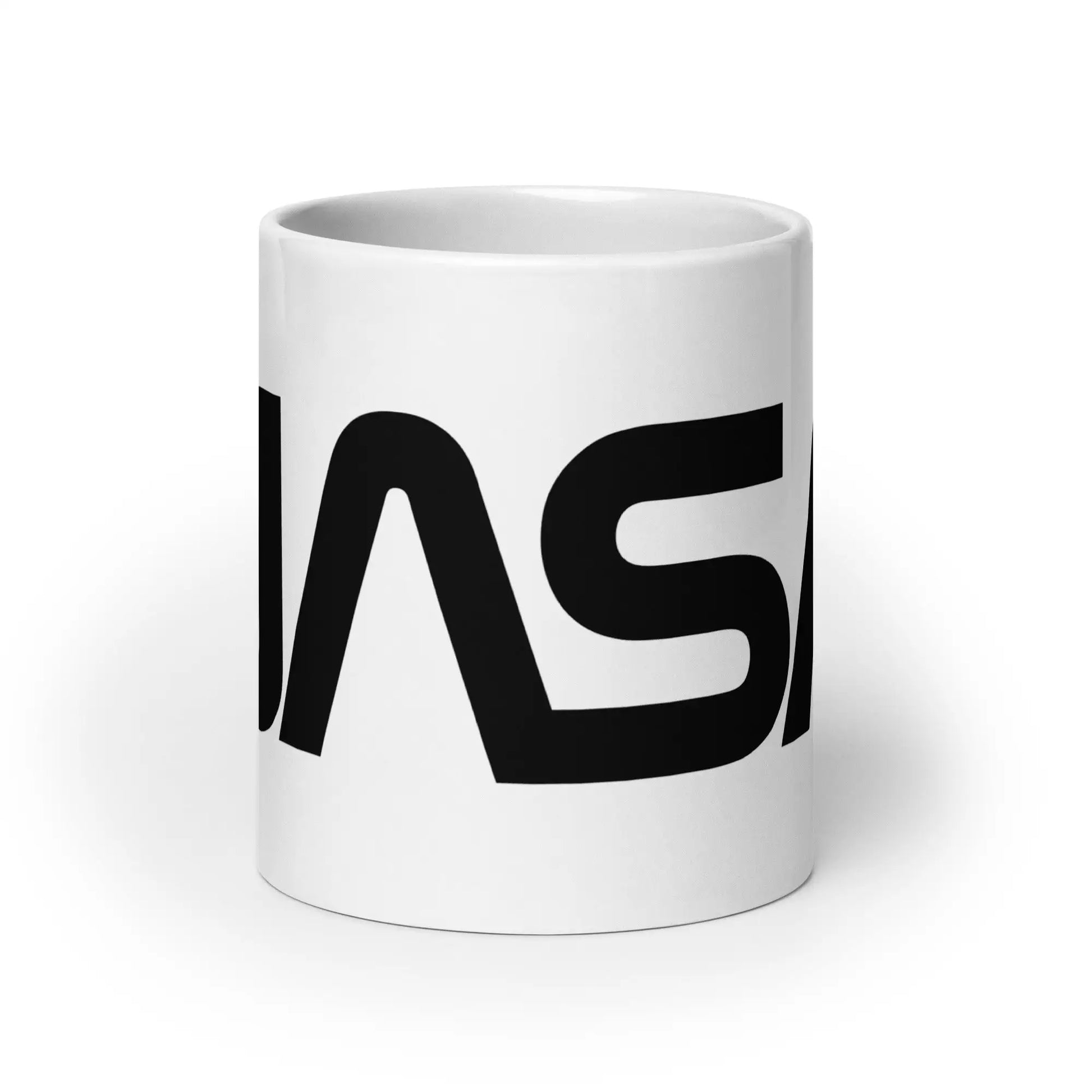 NASA Worm Logo White Glossy Mug - 20 oz