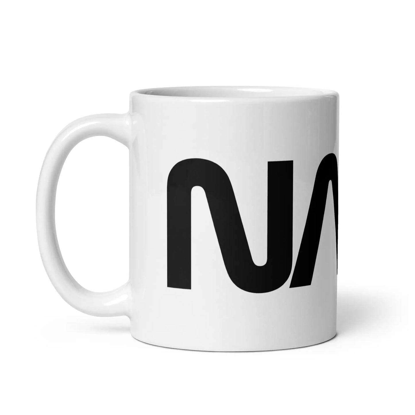 NASA Worm Logo White Glossy Mug