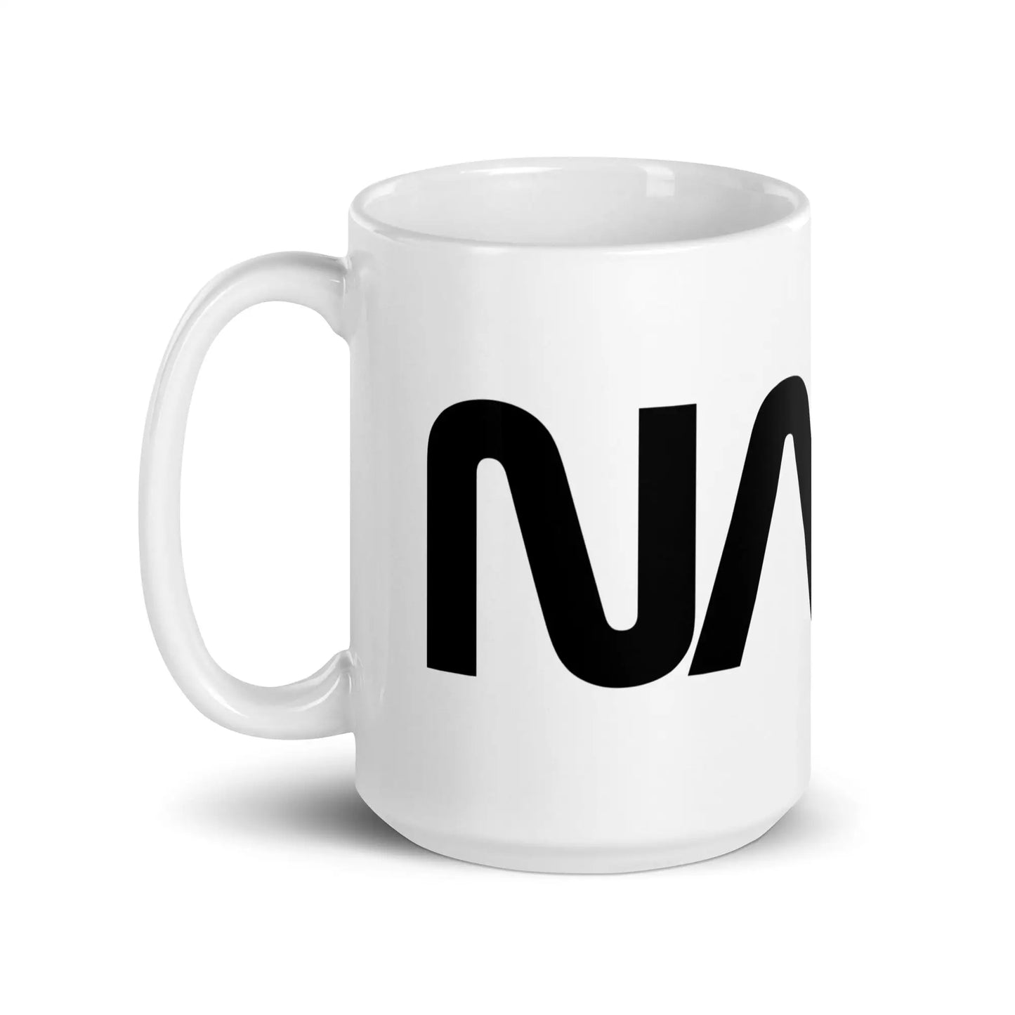 NASA Worm Logo White Glossy Mug