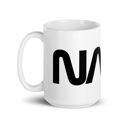 NASA Worm Logo White Glossy Mug