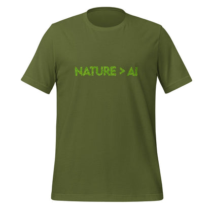 Nature Trumps AI T-Shirt (unisex) - Olive - AI Store