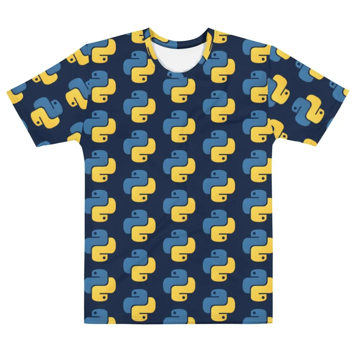 Navy Python Icon T-Shirt (men) - M / Blue/Yellow