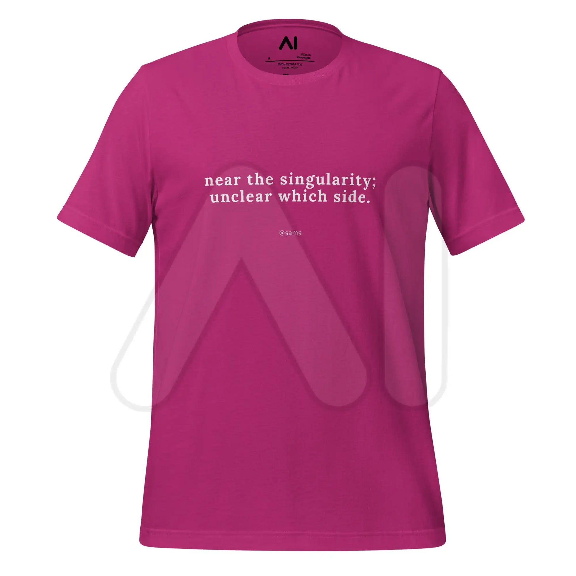 Near The Singularity [@sama] T-Shirt (unisex) - Berry / M