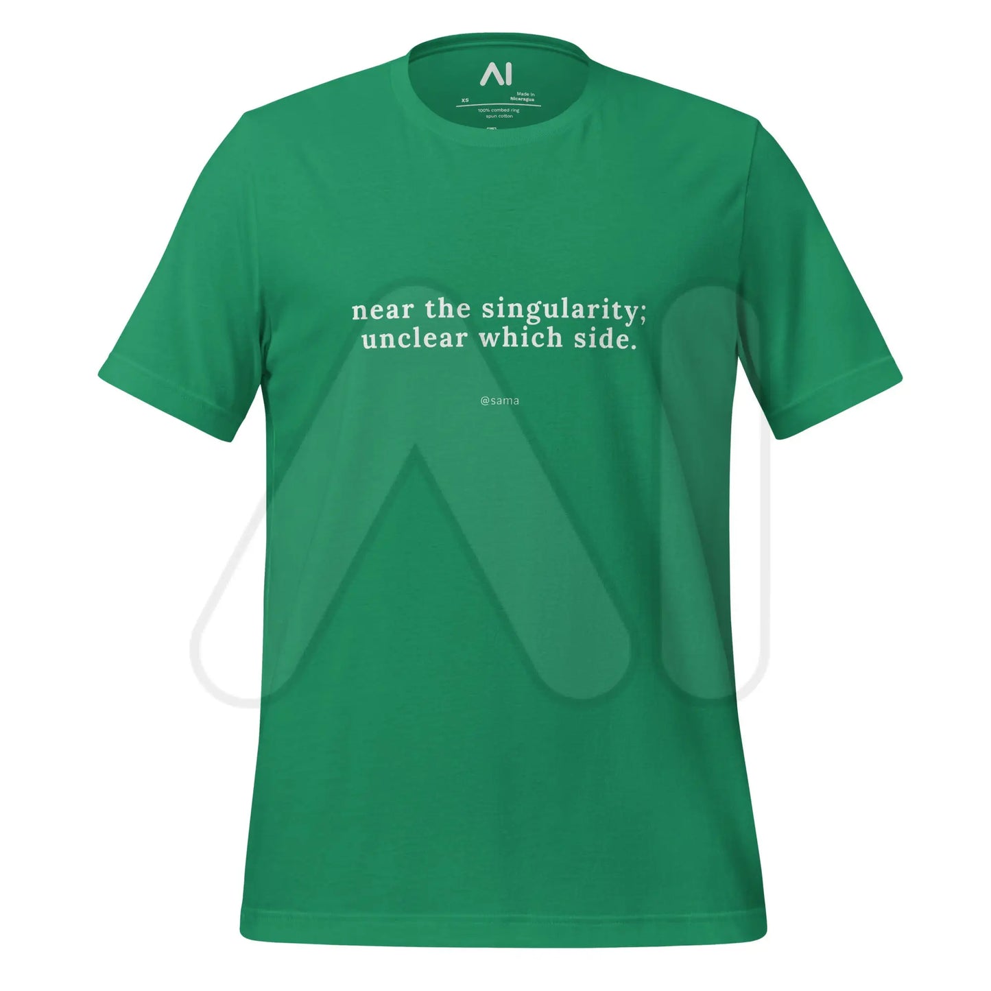 Near The Singularity [@sama] T-Shirt (unisex) - Kelly / M