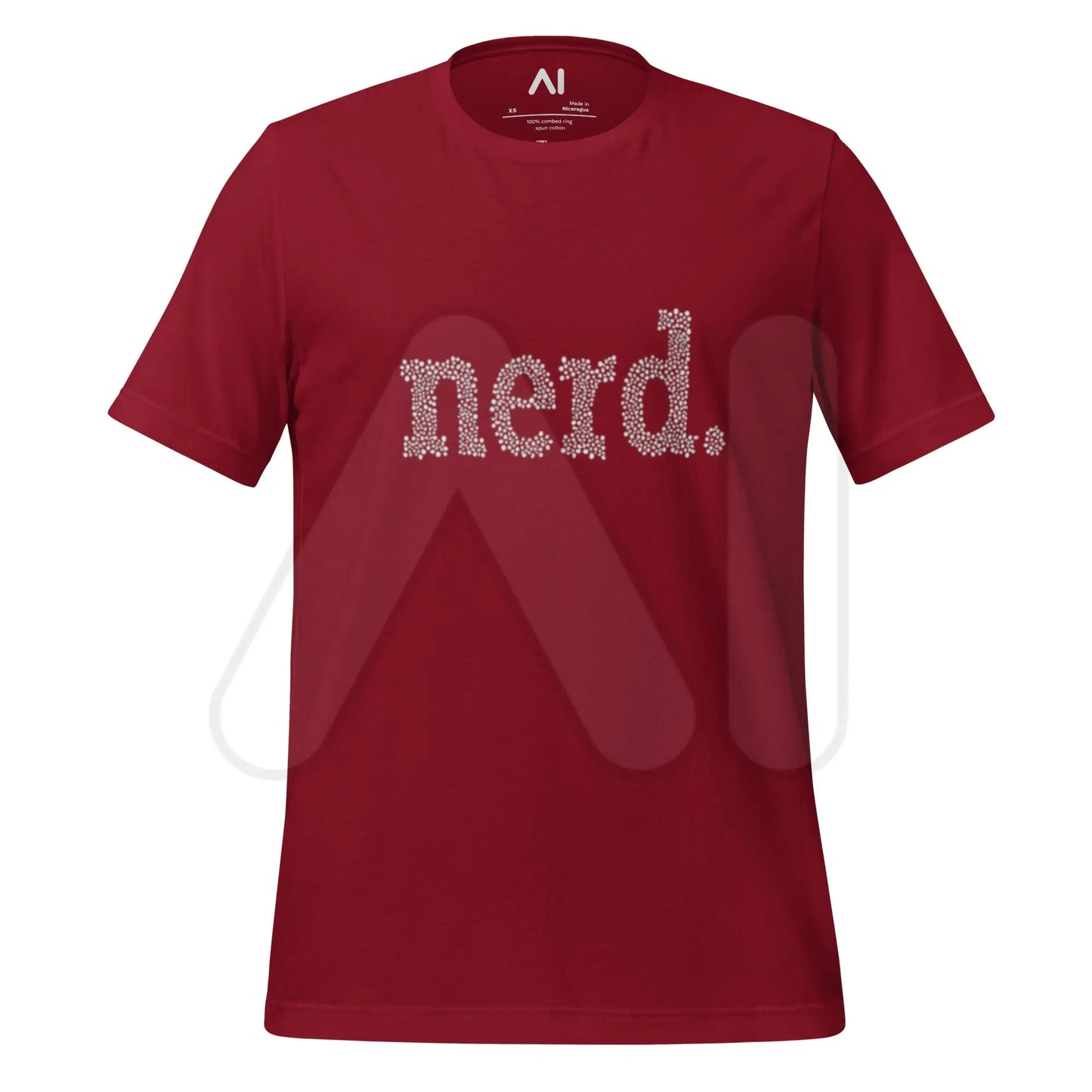 nerd. Dots T-Shirt (unisex) - Cardinal / M