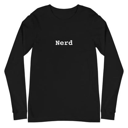 Nerd Long Sleeve T-Shirt (unisex) - Black / M