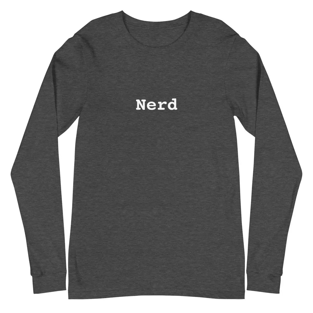 Nerd Long Sleeve T-Shirt (unisex) - Dark Grey Heather / M