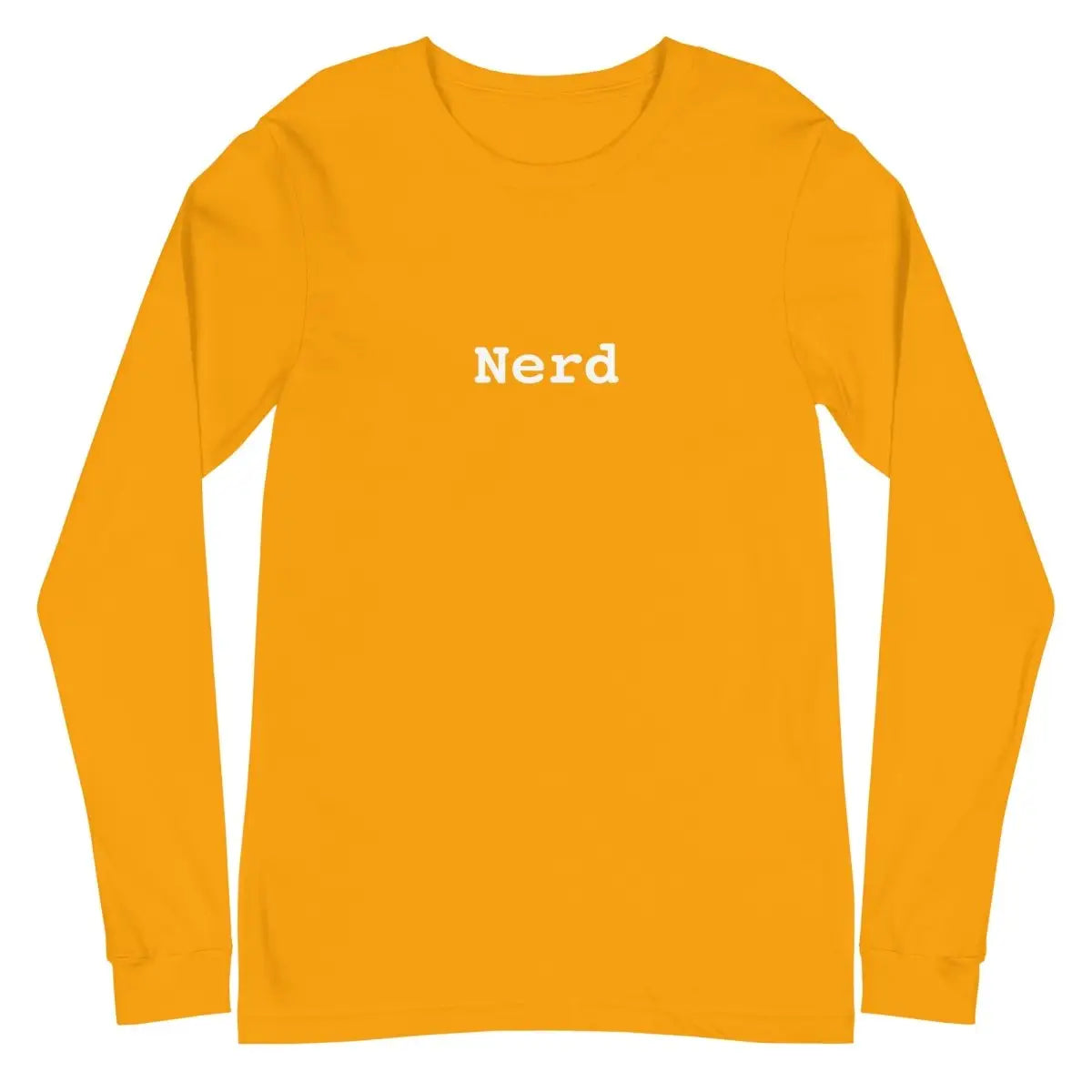 Nerd Long Sleeve T-Shirt (unisex) - Gold / M