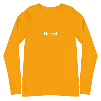 Nerd Long Sleeve T-Shirt (unisex) - Gold / M