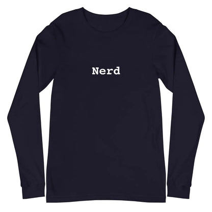 Nerd Long Sleeve T-Shirt (unisex) - Navy / M