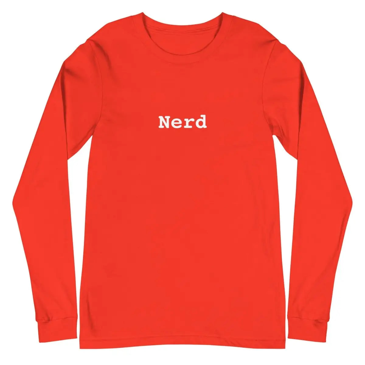 Nerd Long Sleeve T-Shirt (unisex) - Poppy / M