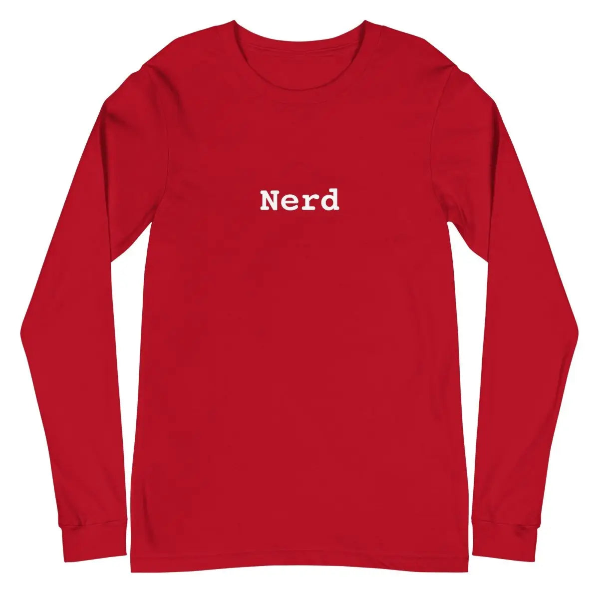 Nerd Long Sleeve T-Shirt (unisex) - Red / M