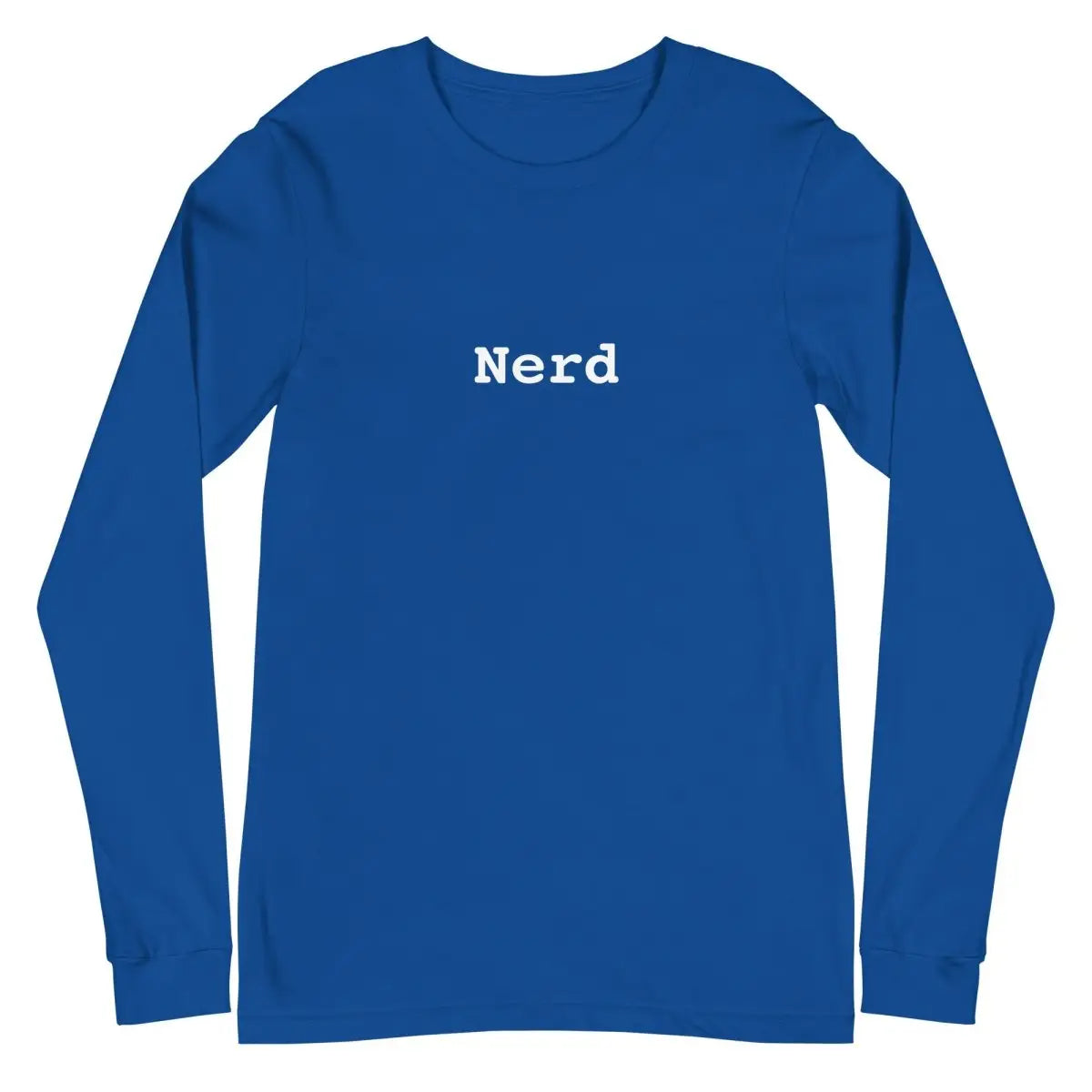 Nerd Long Sleeve T-Shirt (unisex) - True Royal / M