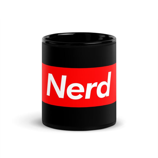 Nerd Sign Black Glossy Mug - 11 oz - AI Store