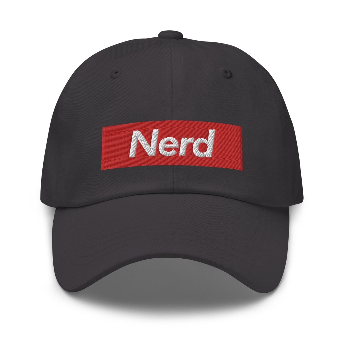 Nerd Sign Embroidered Cap - Dark Grey - AI Store