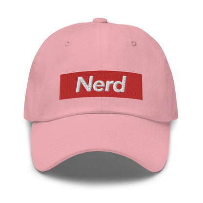 Nerd Sign Embroidered Cap - Pink - AI Store