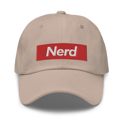 Nerd Sign Embroidered Cap - Stone - AI Store