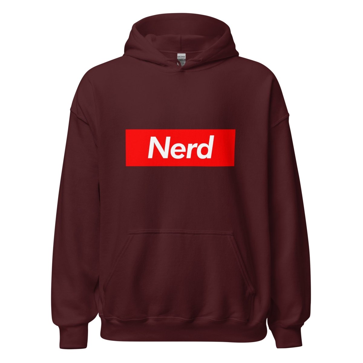 Nerd Sign Hoodie (unisex) - Maroon - AI Store