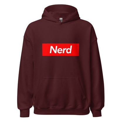 Nerd Sign Hoodie (unisex) - Maroon - AI Store