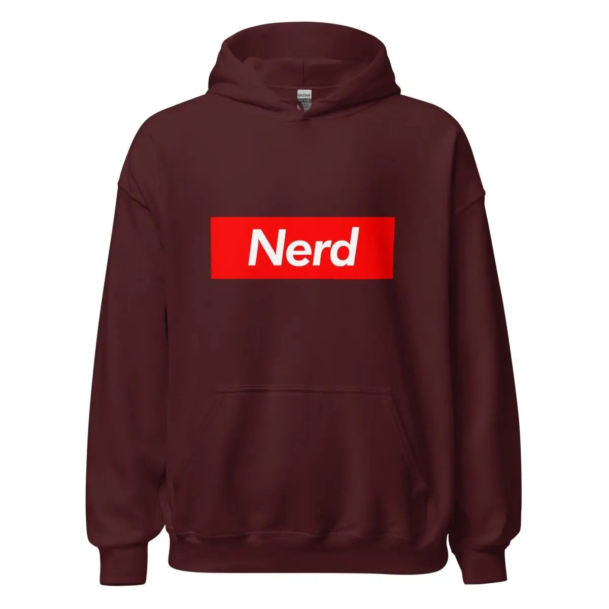 Nerd Sign Hoodie (unisex) - Maroon / M