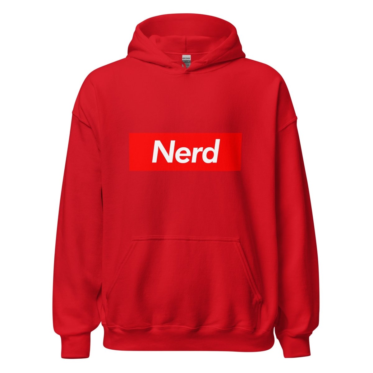 Nerd Sign Hoodie (unisex) - Red - AI Store