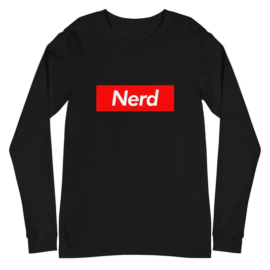 The Nerd Sign Long Sleeve T-shirt (unisex) Black / m.