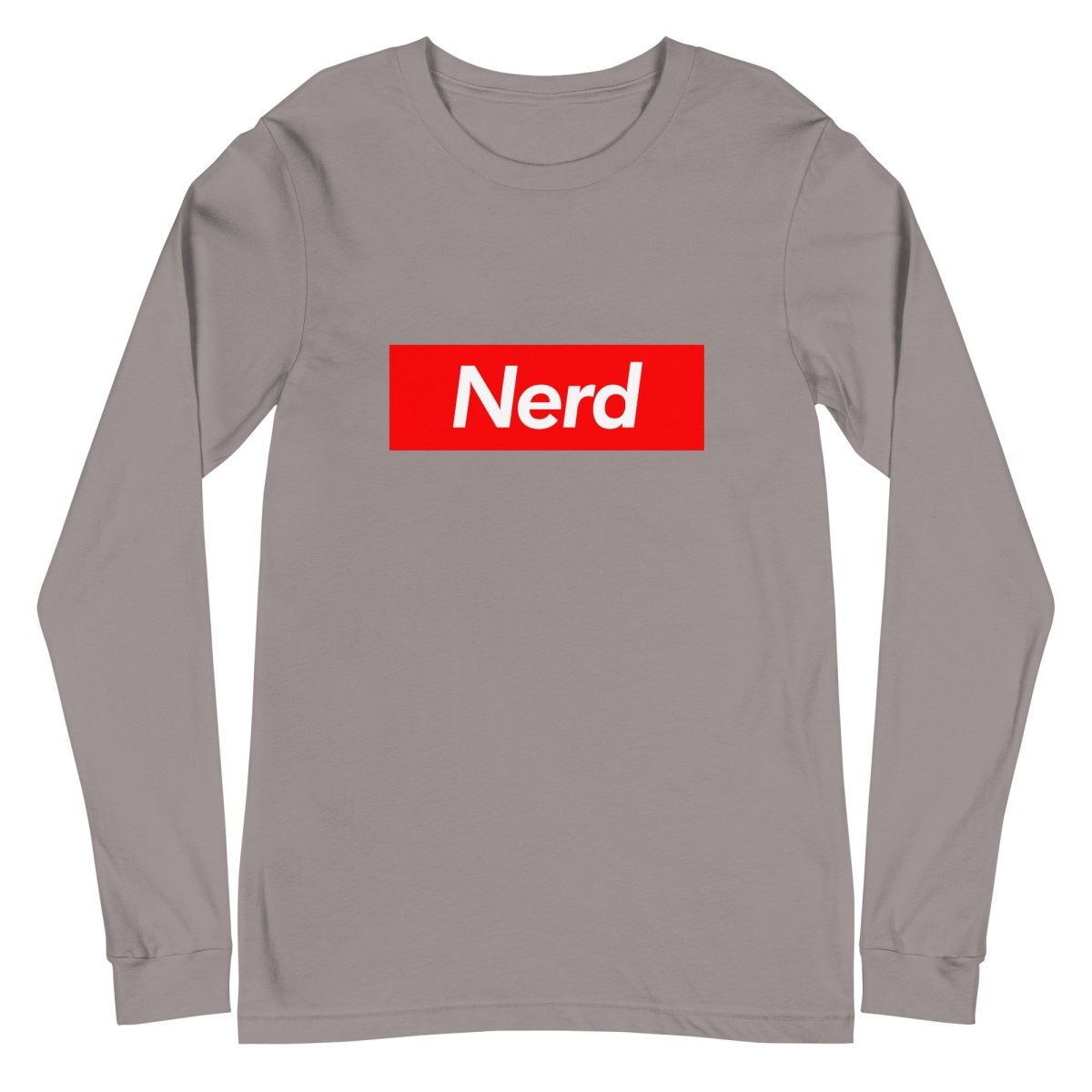 Nerd Sign Long Sleeve T-Shirt (unisex) - Storm - AI Store