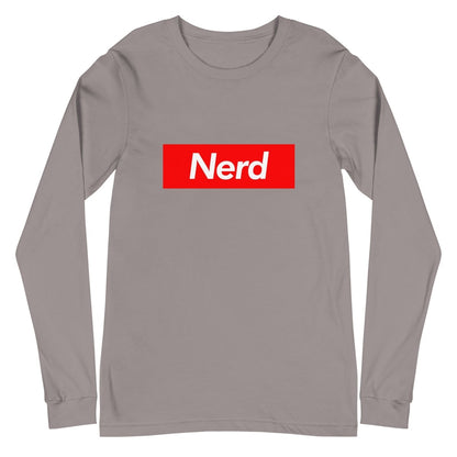 Nerd Sign Long Sleeve T-Shirt (unisex) - Storm - AI Store