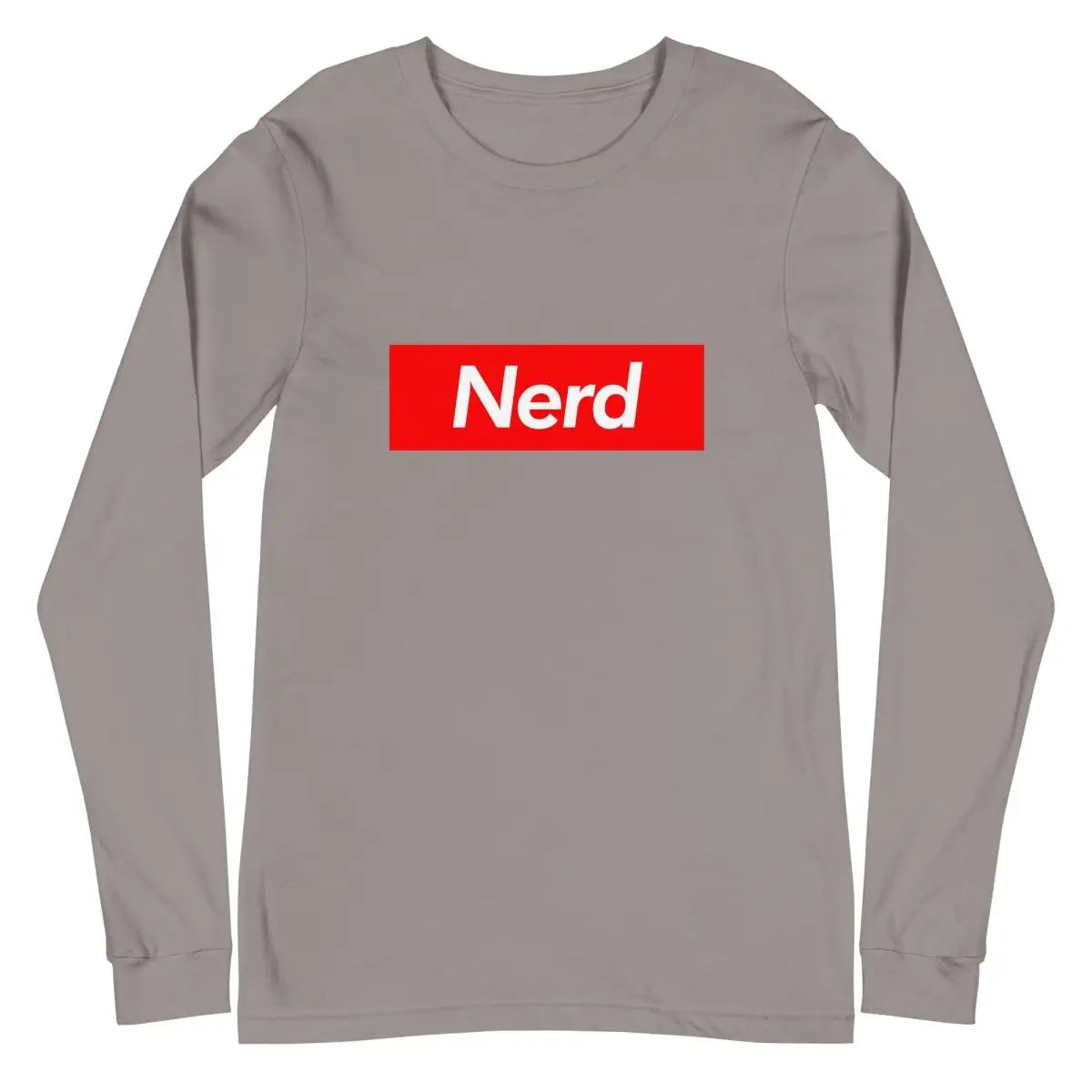 Nerd Sign Long Sleeve T-Shirt (unisex) - Storm / M