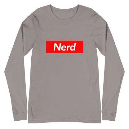 Nerd Sign Long Sleeve T-Shirt (unisex) - Storm / M