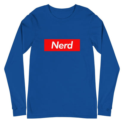 Nerd Sign Long Sleeve T-Shirt (unisex) - True Royal - AI Store