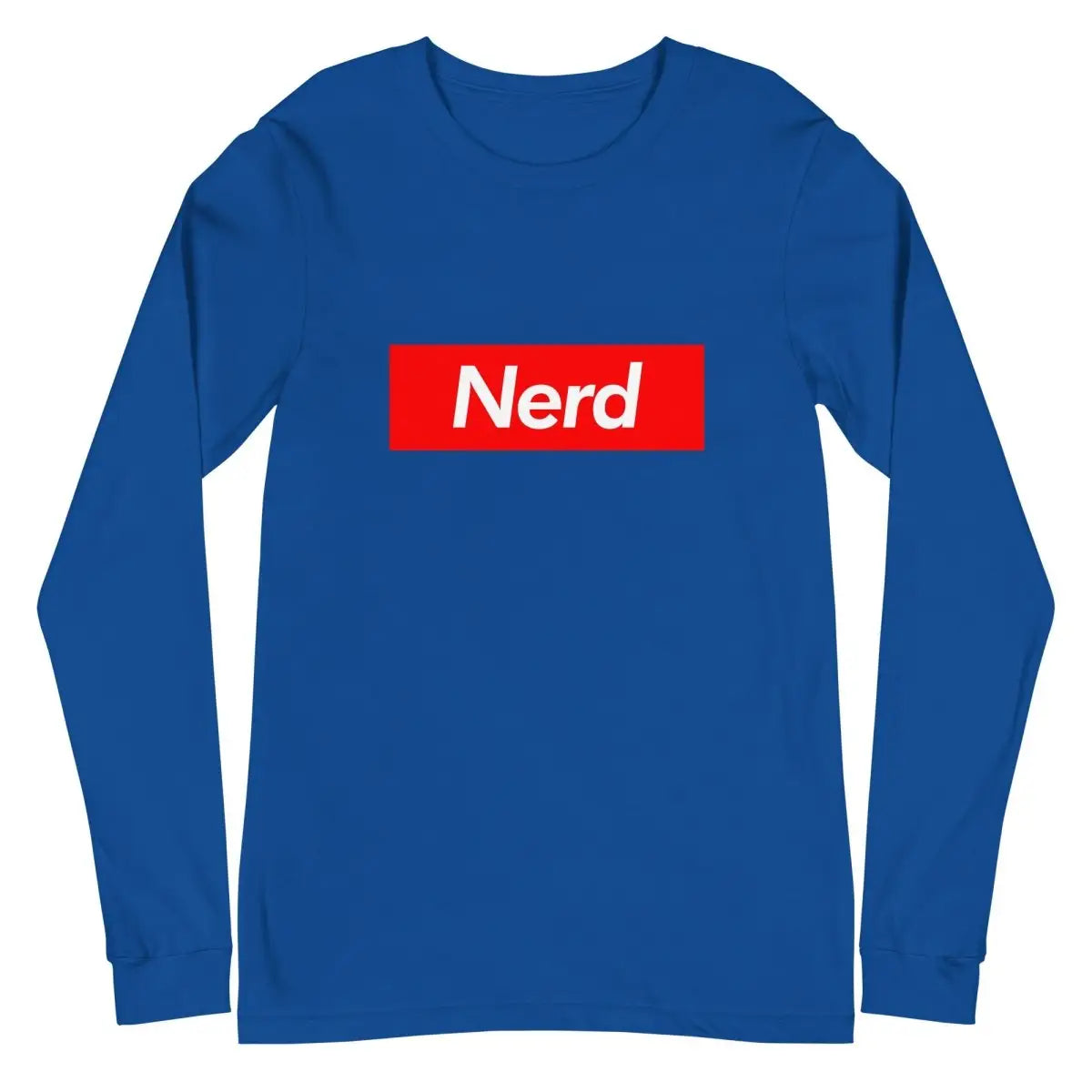 Nerd Sign Long Sleeve T-Shirt (unisex) - True Royal / M