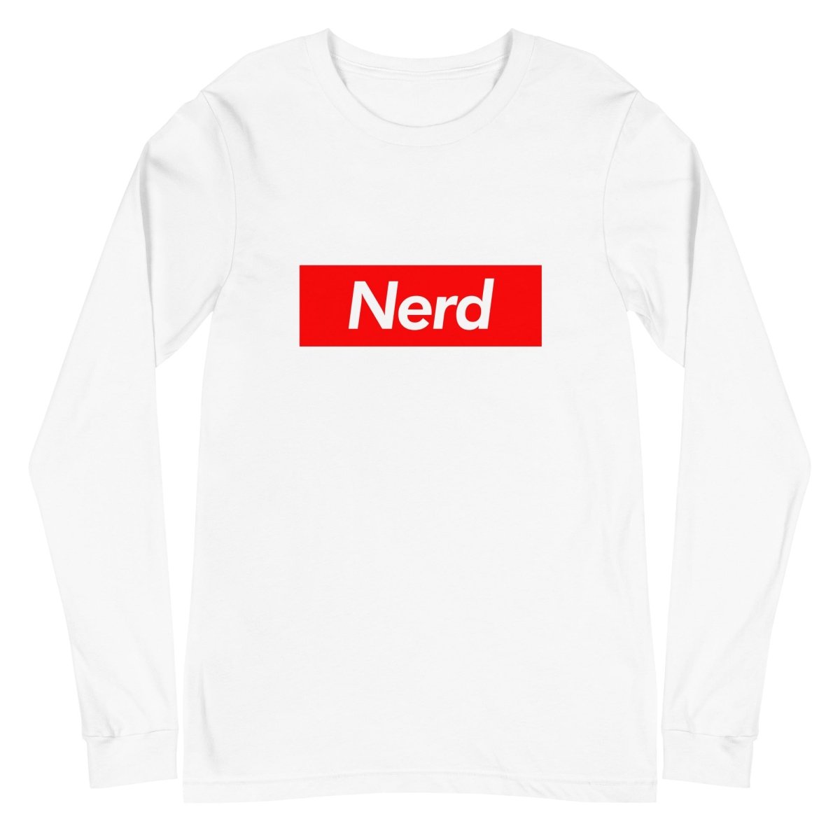 Nerd Sign Long Sleeve T-Shirt (unisex) - White - AI Store