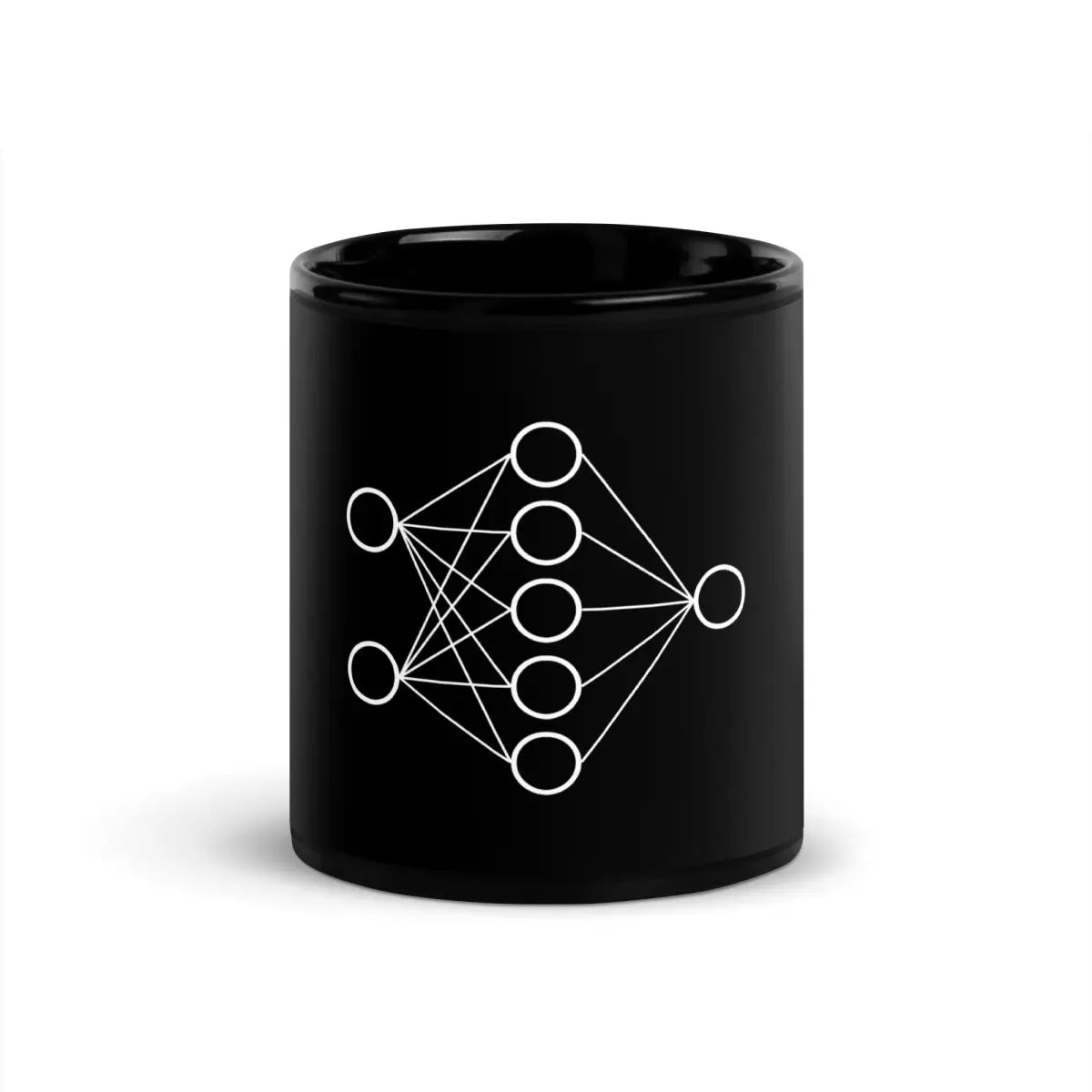 Neural Network Black Glossy Mug 1 - 11 oz