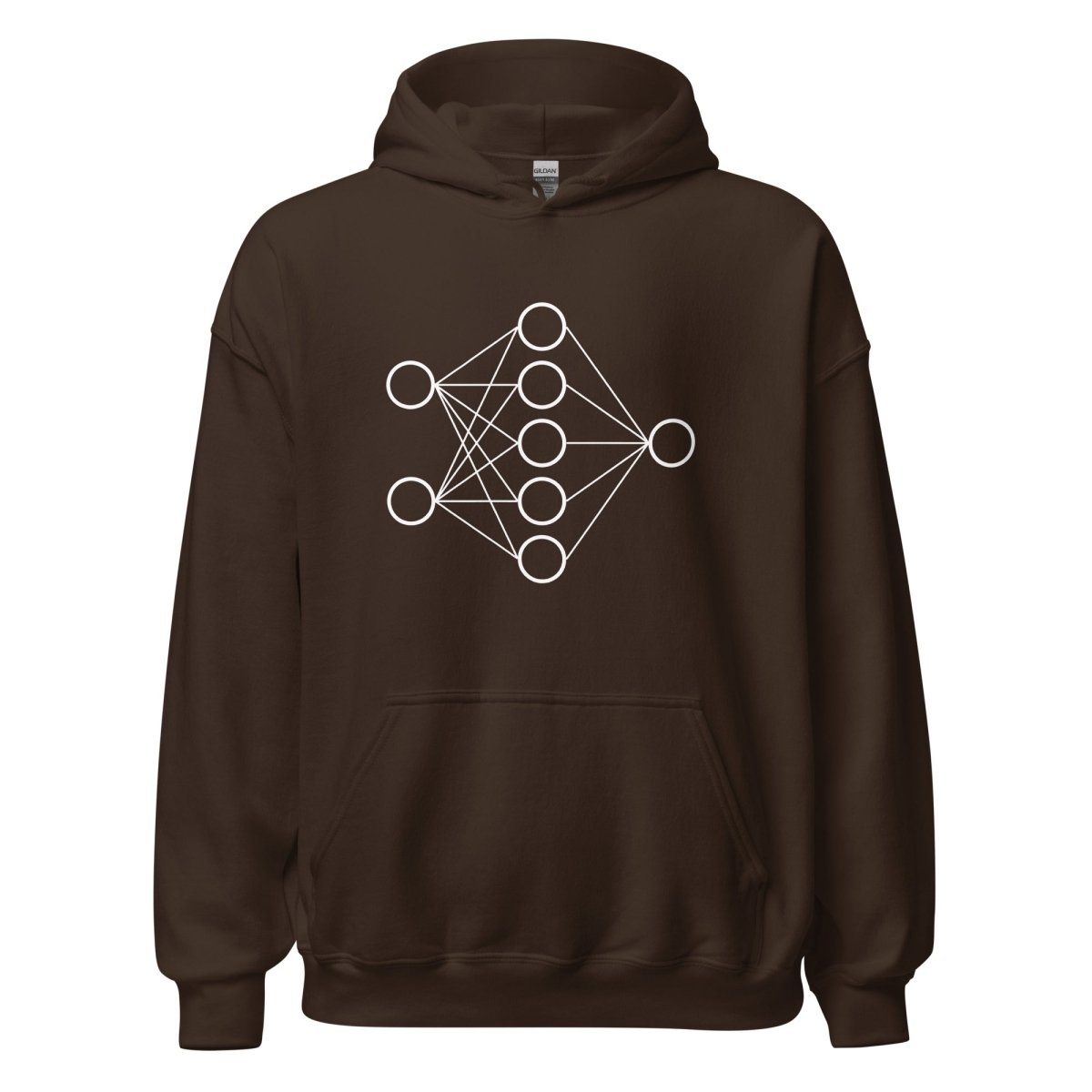 Neural Network Hoodie 1 (unisex) - Dark Chocolate - AI Store