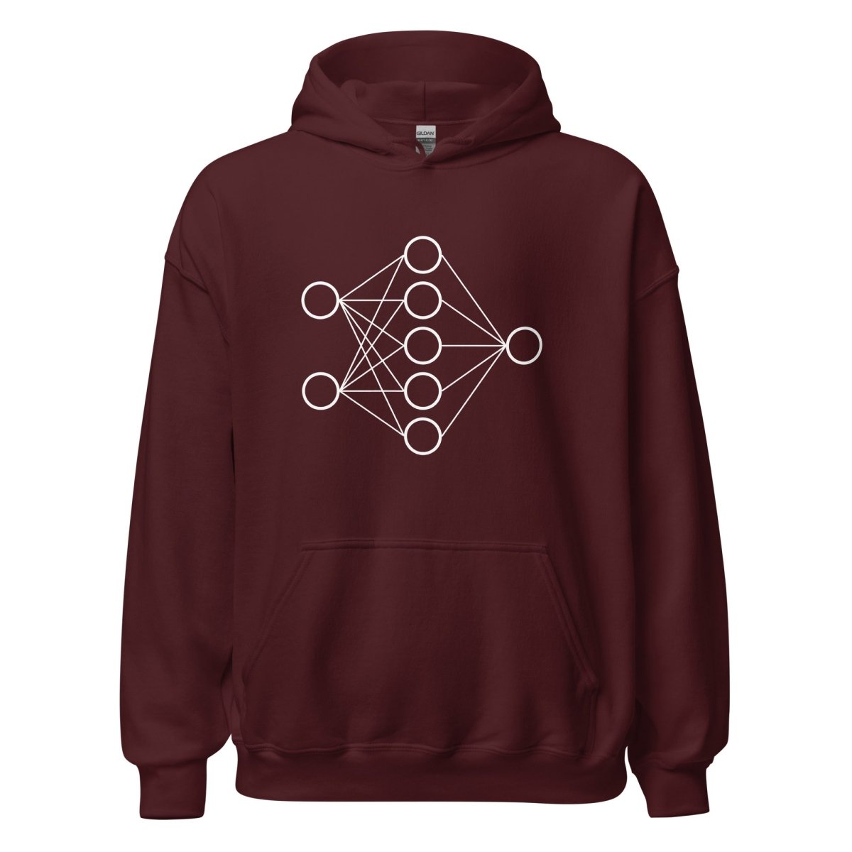 Neural Network Hoodie 1 (unisex) - Maroon - AI Store