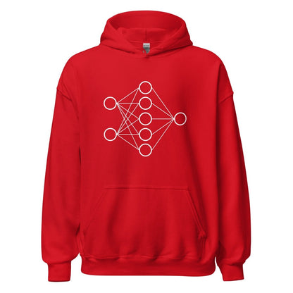 Neural Network Hoodie 1 (unisex) - Red - AI Store